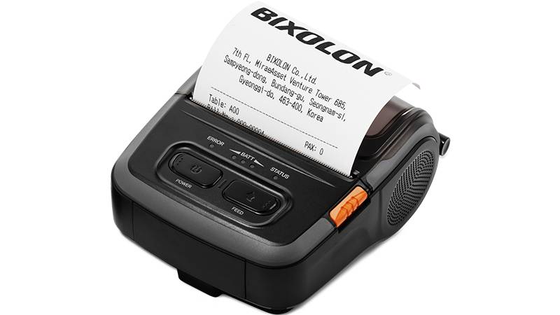Impresora móvil de recibos Bixolon de 3 pulgadas - puerto serie, USB, Bluetooth, velocidad de impresión de (90mm/s) Impresora móvil de recibos Bixolon de 3 pulgadas - puerto serie, USB, Bluetooth, velocidad de impresión de (90mm/s)